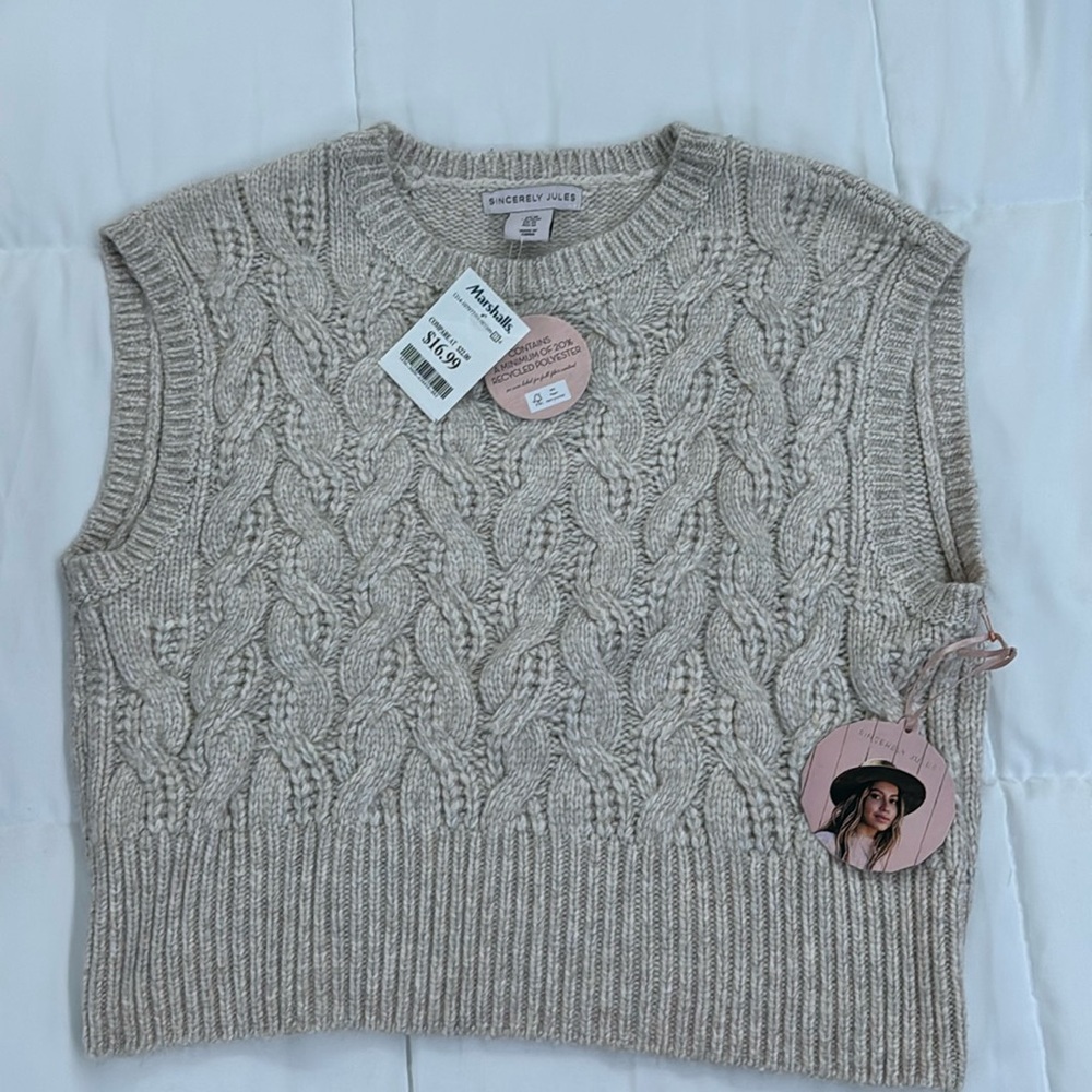 Sincerely Jules Sweater vest NWT